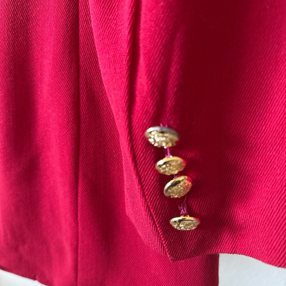 Lauren Ralph Lauren Red Blazer with logo emblem vintage - Picture 5 of 7